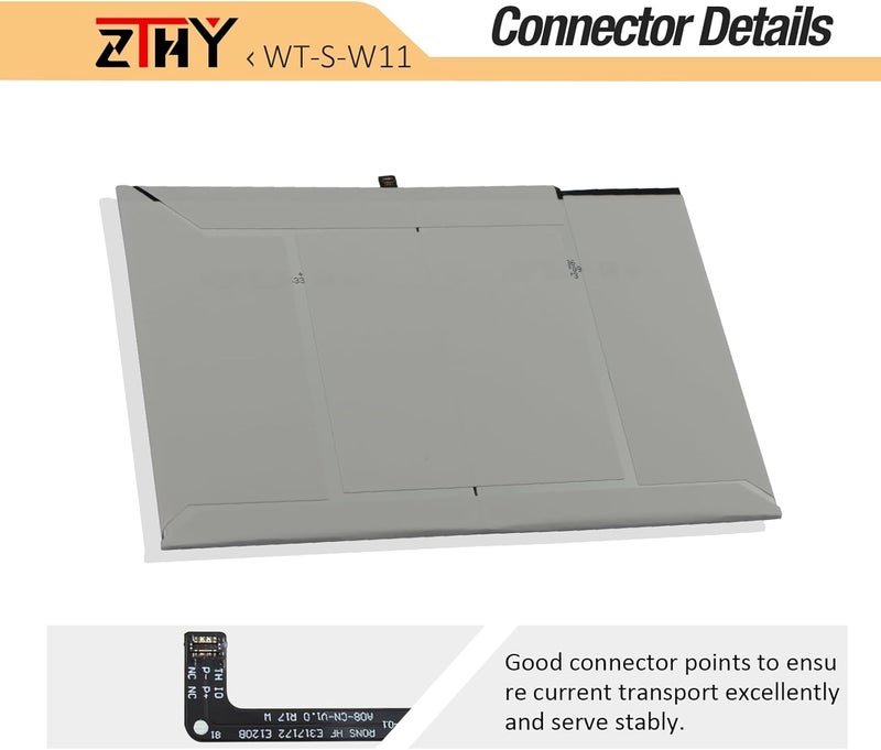 ZTHY WT-S-W11 Tablet Battery Replacement for Samsung Galaxy Tab A9+ A9 Plus 11" 11-inch Series SM-X210 SM-X215 SM-X216 SM-X218 SM-X218U SM-X218B SM-X216B SM-X216N SM-X210N SM-X210NA 1ICP3/80/107-2 - Image 3